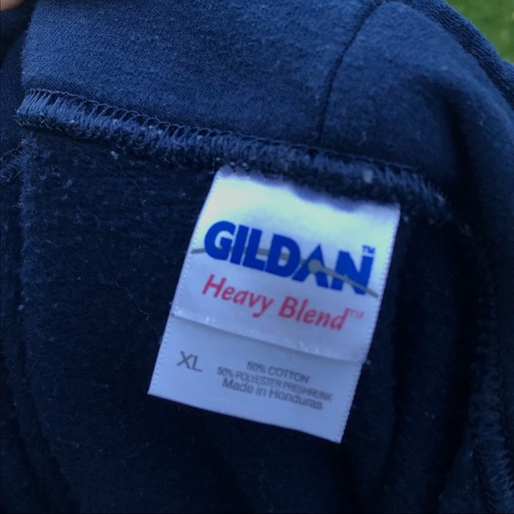 Comfy oversized vintage navy hoodie - Picture 3 of 3